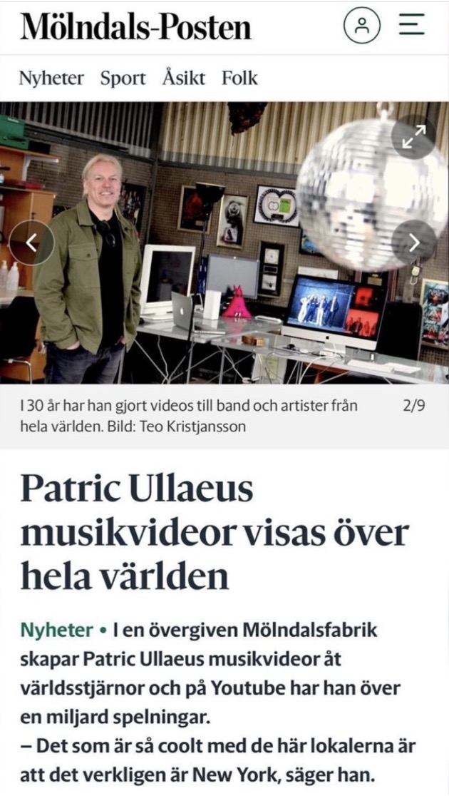 Patric Ullaeus newspaper